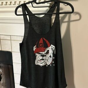 Judith March Gameday Georgia Bulldog Tank Top Size Large Go Dawgs So Cute!  UGA